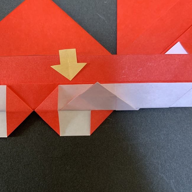 ハート型リースの作り方(折り紙) (19)