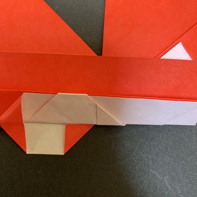 ハート型リースの作り方(折り紙) (20)