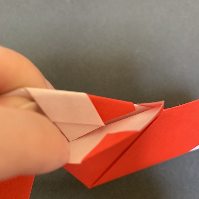 ハート型リースの作り方(折り紙) (22)