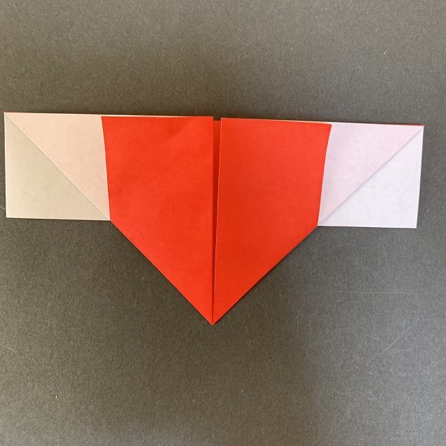 ハート型リースの作り方(折り紙) (8)