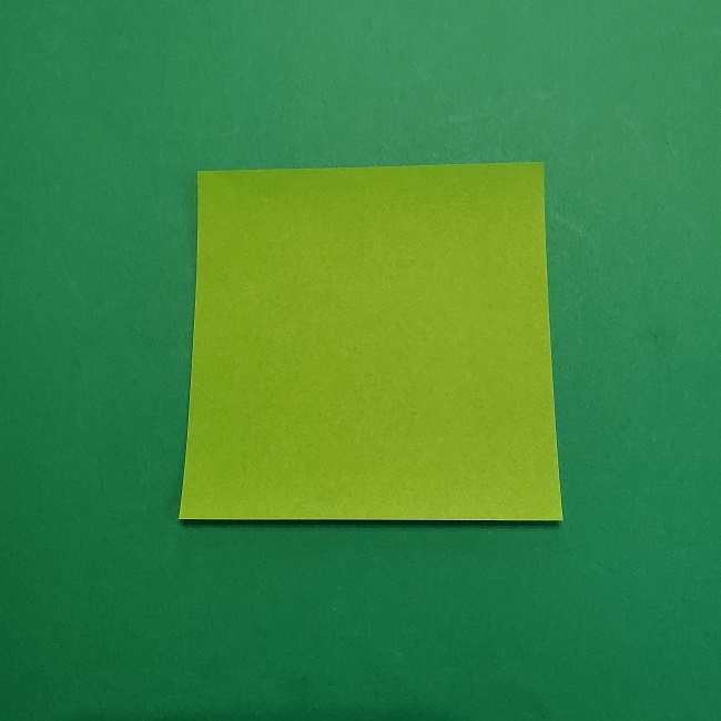 折り紙の【椿の葉っぱ】の折り方★折り図 (1)
