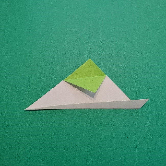 折り紙の【椿の葉っぱ】の折り方★折り図 (4)