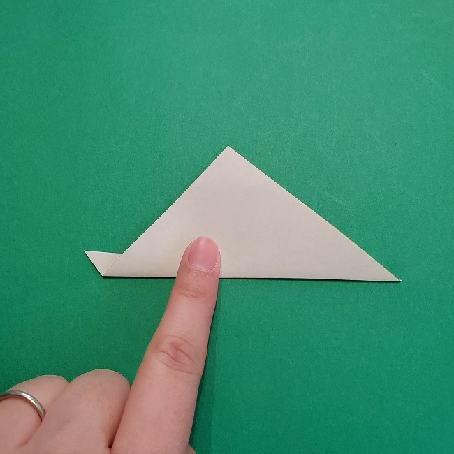折り紙の【椿の葉っぱ】の折り方★折り図 (5)