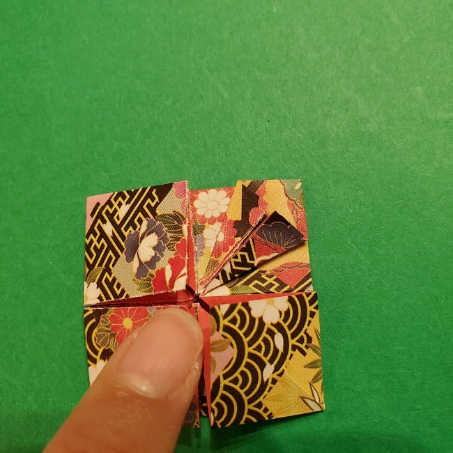 折り紙のくす玉(お正月)折り方・作り方 (18)