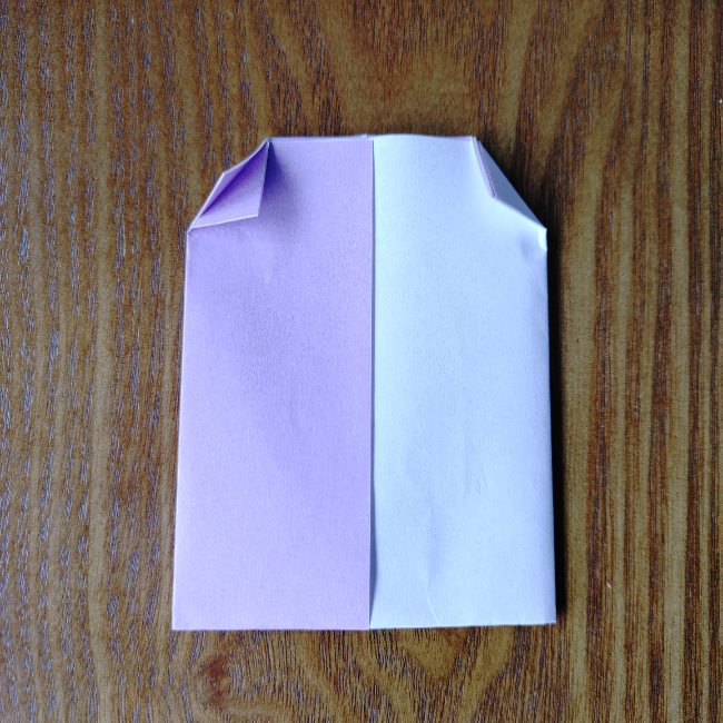 折り紙のハート(二色)の折り方・作り方 (7)