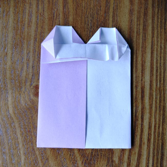 折り紙のハート(二色)の折り方・作り方 (9)