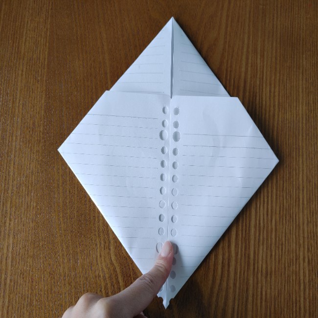 折り紙のハート(長方形から)の折り方・作り方 (5)
