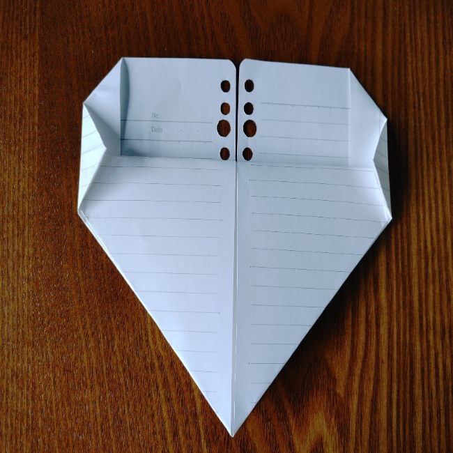 折り紙のハート(長方形から)の折り方・作り方 (7)