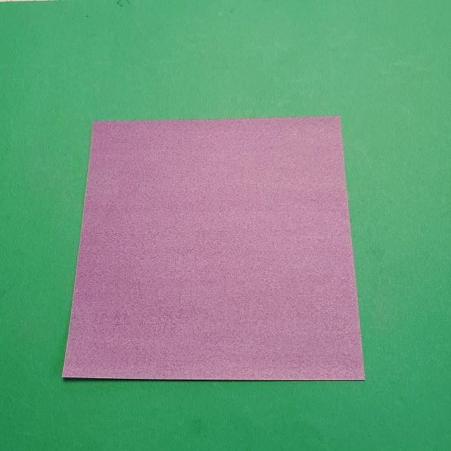 折り紙の椿(平面)の折り方・作り方(1)