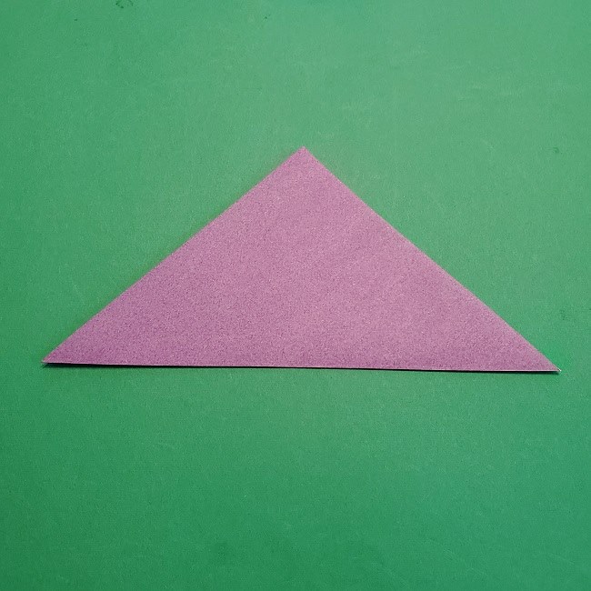 折り紙の椿(平面)の折り方・作り方(2)