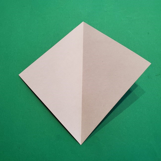折り紙の椿(平面)の折り方・作り方(3)