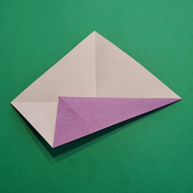 折り紙の椿(平面)の折り方・作り方(6)