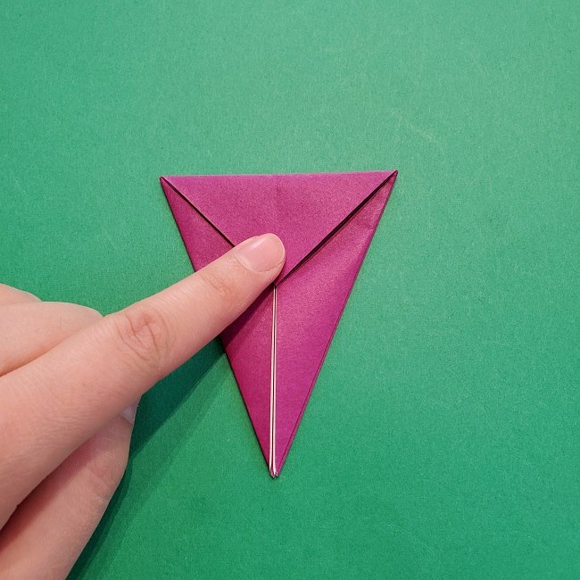 椿の折り紙(立体)の作り方・折り方 (13)