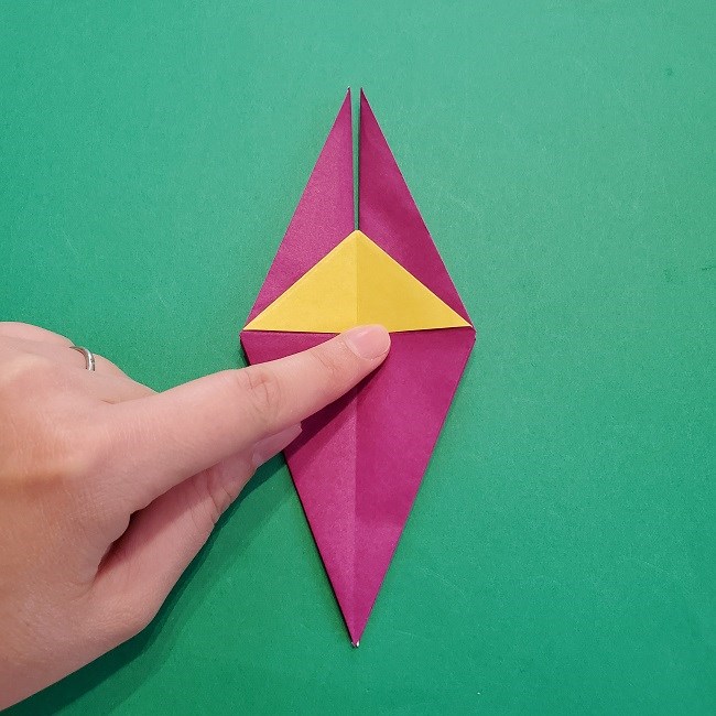 椿の折り紙(立体)の作り方・折り方 (41)