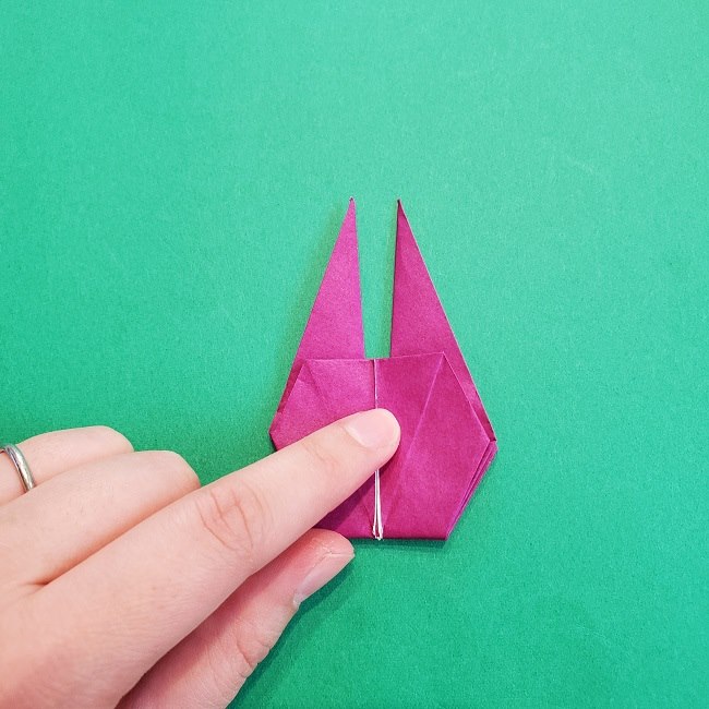 椿の折り紙(立体)の作り方・折り方 (56)