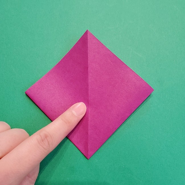 椿の折り紙(立体)の作り方・折り方 (9)