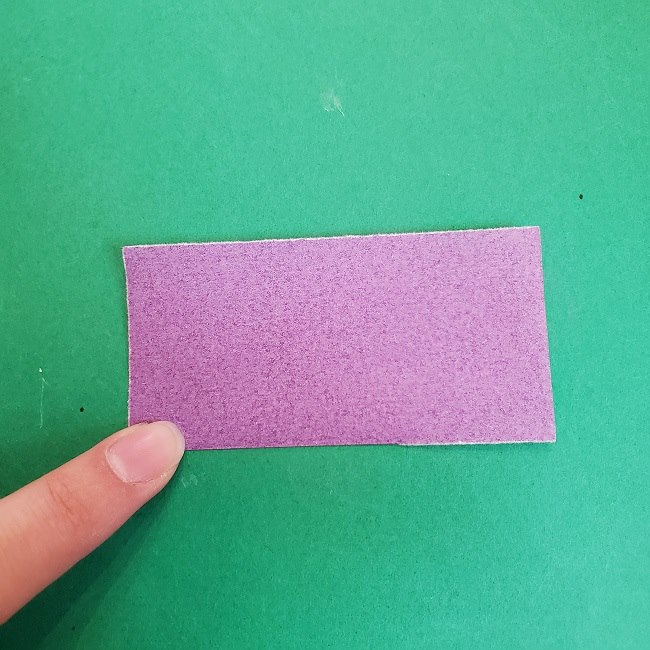 胡蝶しのぶの髪飾りの作り方(折り紙は紫色) (2)