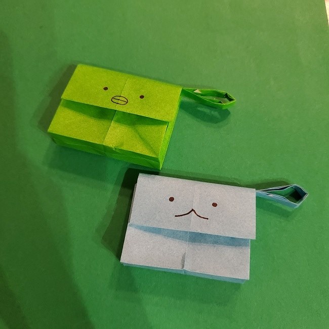 すみっこぐらしの折り紙 かばんの折り方 作り方 かわいいキャラクターの簡単バッグ 子供と楽しむ折り紙 工作
