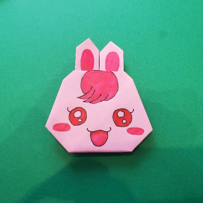 プリキュア ラビリン 折り紙の折り方作り方 簡単かわいいピンクのうさぎさん 子供と楽しむ折り紙 工作