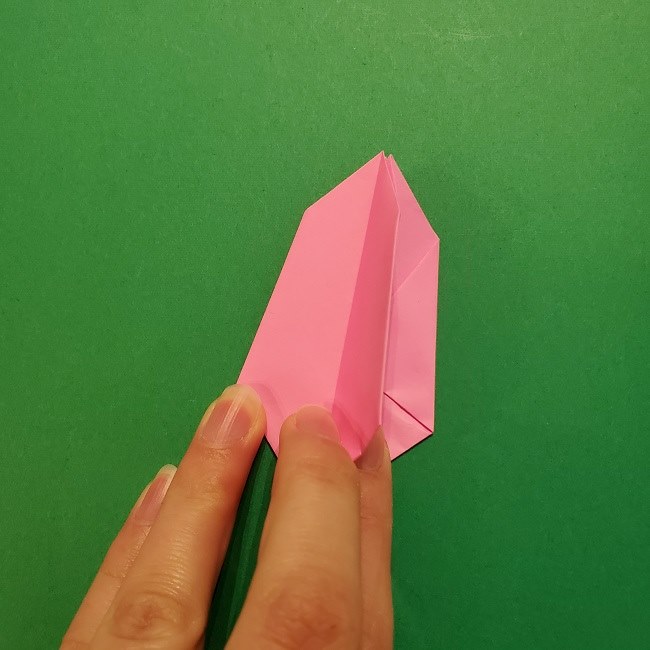 4月の折り紙 チューリップ(立体)の花＊作り方折り方 (22)