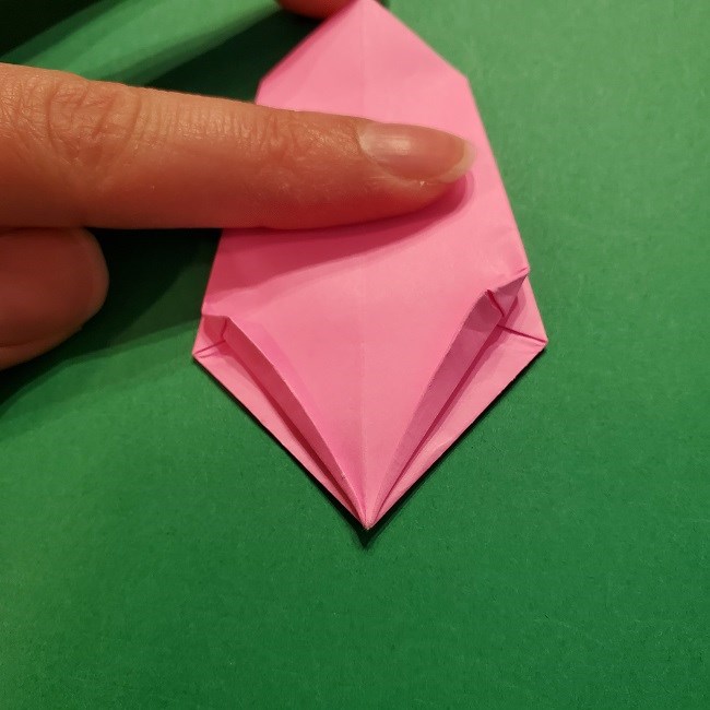 4月の折り紙 チューリップ(立体)の花＊作り方折り方 (24)
