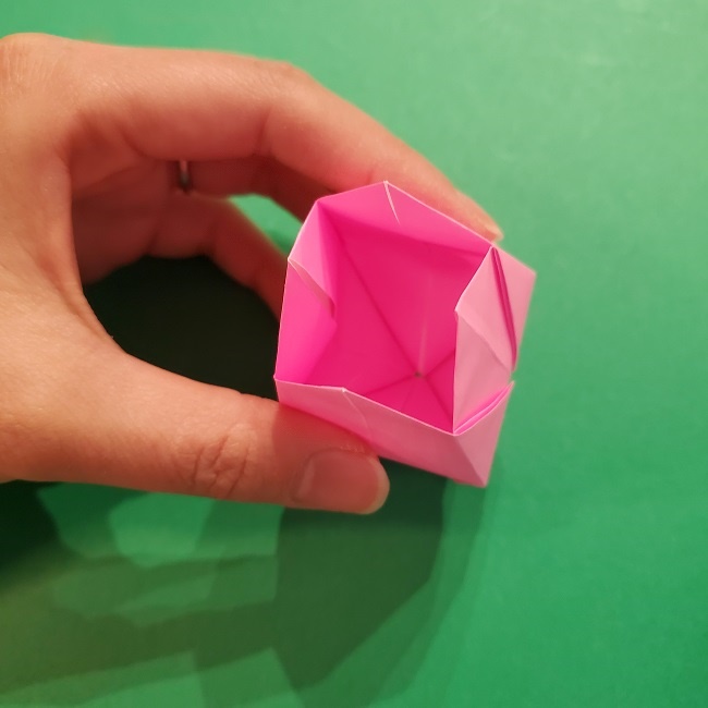 4月の折り紙 チューリップ(立体)の花＊作り方折り方 (28)