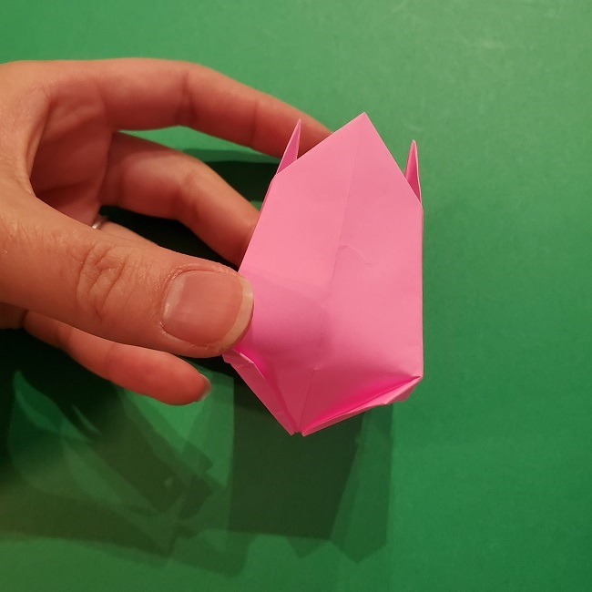 4月の折り紙 チューリップ(立体)の花＊作り方折り方 (29)