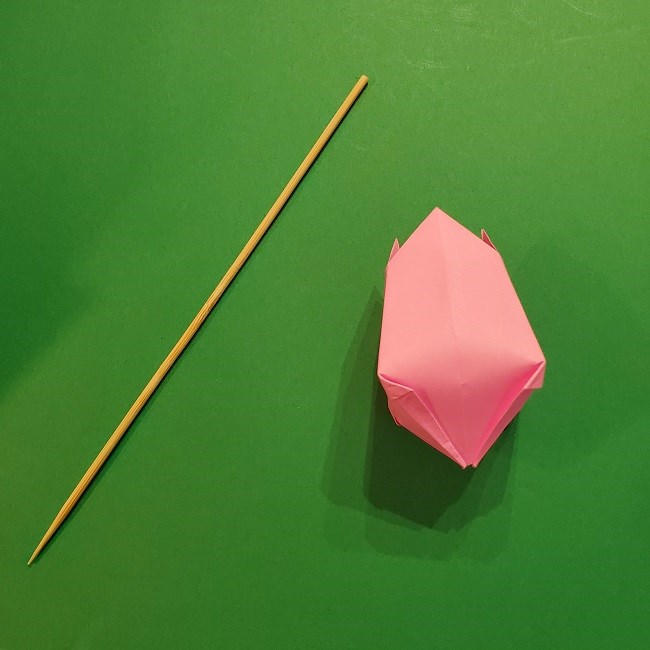 4月の折り紙 チューリップ(立体)の花＊作り方折り方 (30)