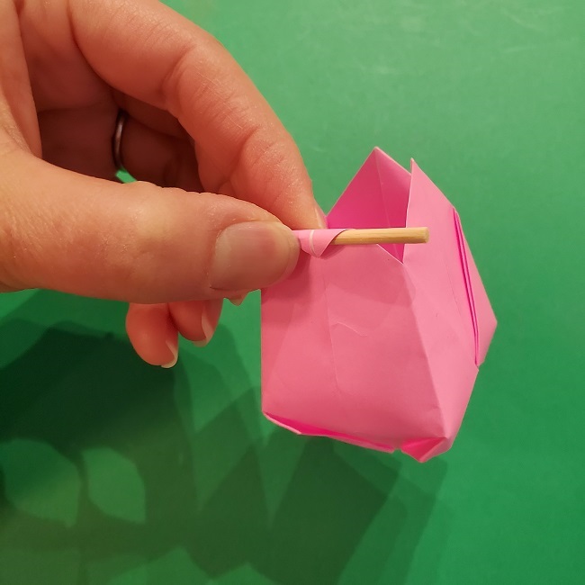 4月の折り紙 チューリップ(立体)の花＊作り方折り方 (32)