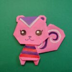どうぶつの森の折り方「ももこ」折り紙でかわいいピンクのリスを手作り♪