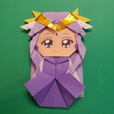 キュアアースの折り紙(全身)折り方作り方☆ヒーリングっとプリキュアのかわいいキャラクター★