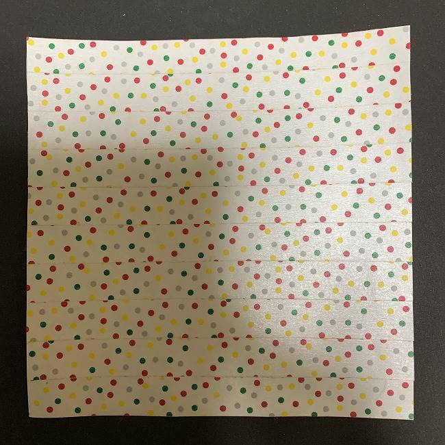 チューリップの折り紙の花束(平面)＊用意するもの (1)