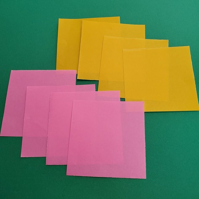 チューリップの折り紙リース＊用意するもの (1)