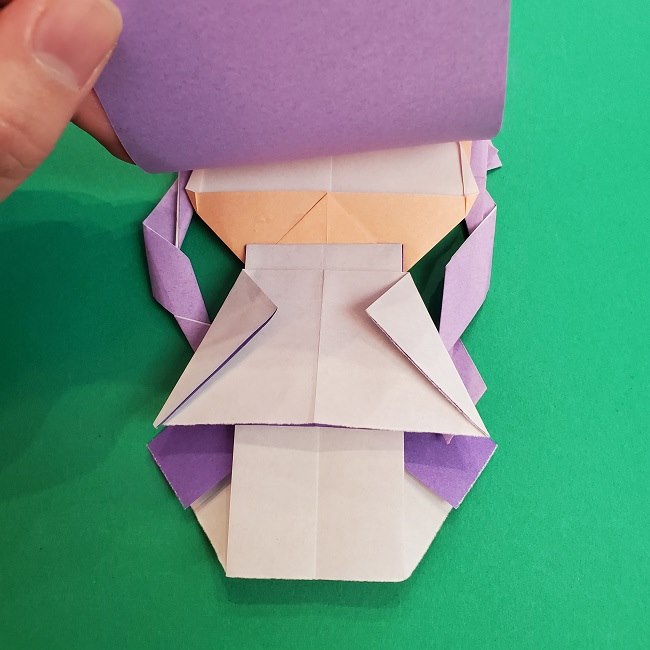 プリキュアキュアアースの服：折り紙は紫色(15cmサイズ) (8)