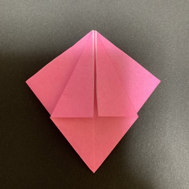 折り紙 五角形の桜＊作り方折り方 (23)