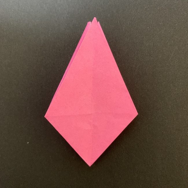 折り紙 五角形の桜＊作り方折り方 (29)