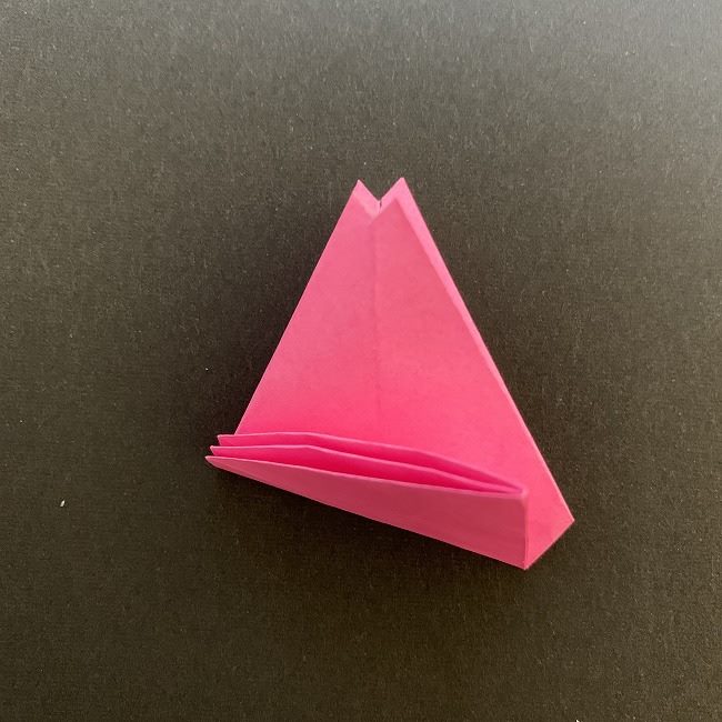 折り紙 五角形の桜＊作り方折り方 (31)