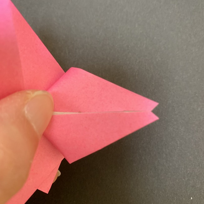 折り紙 五角形の桜＊作り方折り方 (34)