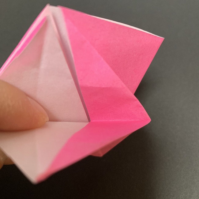 折り紙 五角形の桜＊作り方折り方1 (3)
