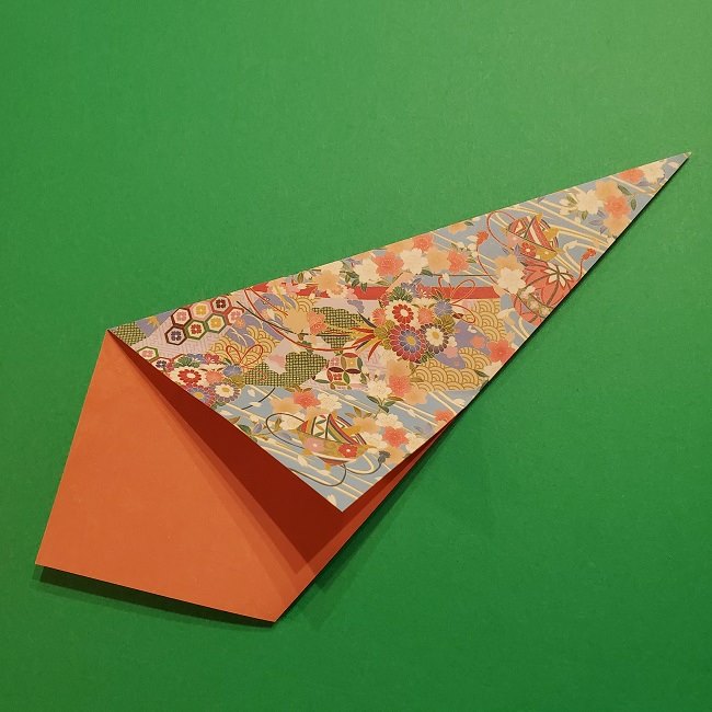 折り紙 桜の立体的なリースの作り方 (14)