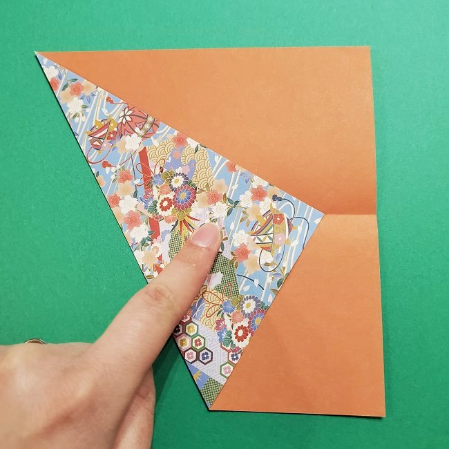 折り紙 桜の立体的なリースの作り方 (6)