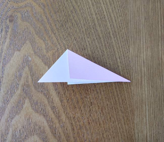 折り紙の桜 5枚でも簡単な折り方切り方 (5)