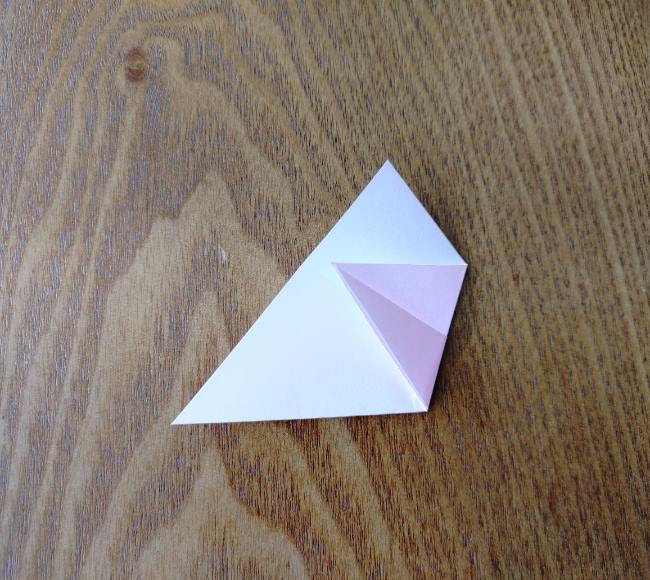 折り紙の桜 5枚でも簡単な折り方切り方 (7)