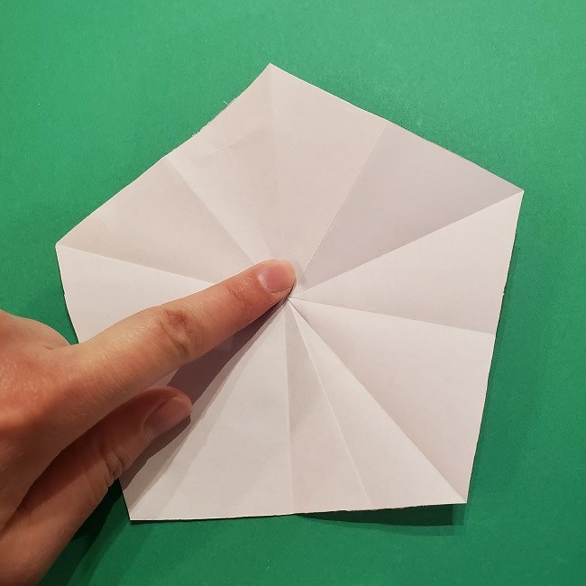 折り紙の桜(立体・1枚)の作り方折り方 (16)