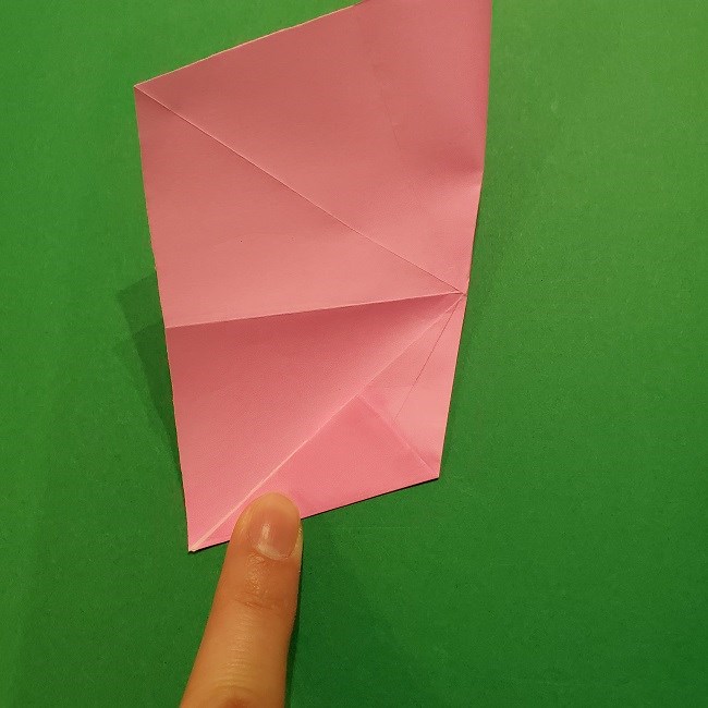 折り紙の桜(立体・1枚)の作り方折り方 (18)