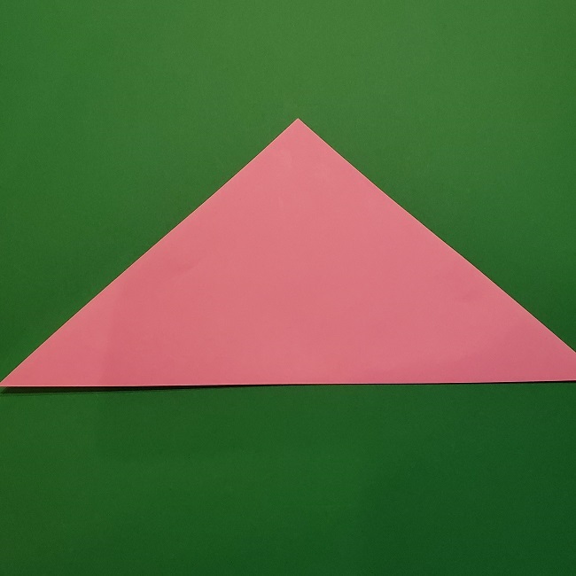 折り紙の桜(立体・1枚)の作り方折り方 (2)