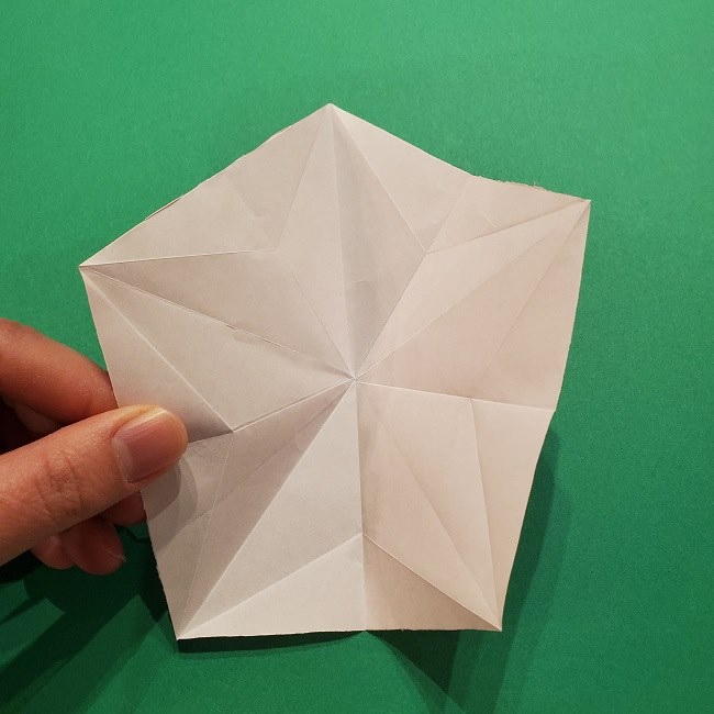 折り紙の桜(立体・1枚)の作り方折り方 (21)