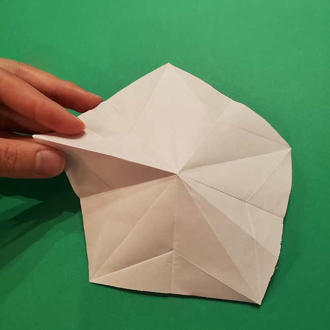 折り紙の桜(立体・1枚)の作り方折り方 (22)