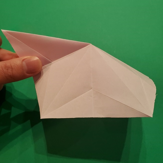 折り紙の桜(立体・1枚)の作り方折り方 (23)