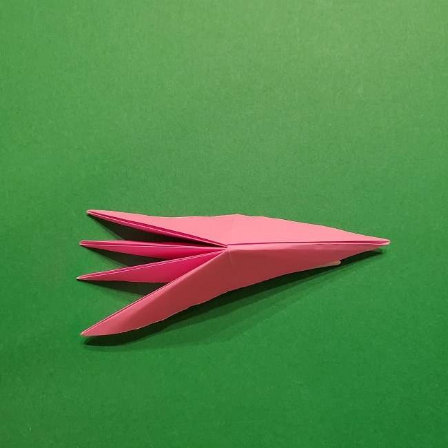 折り紙の桜(立体・1枚)の作り方折り方 (42)